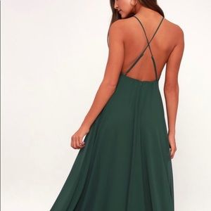Mythical Kind of Love Dark Green Maxi Dress